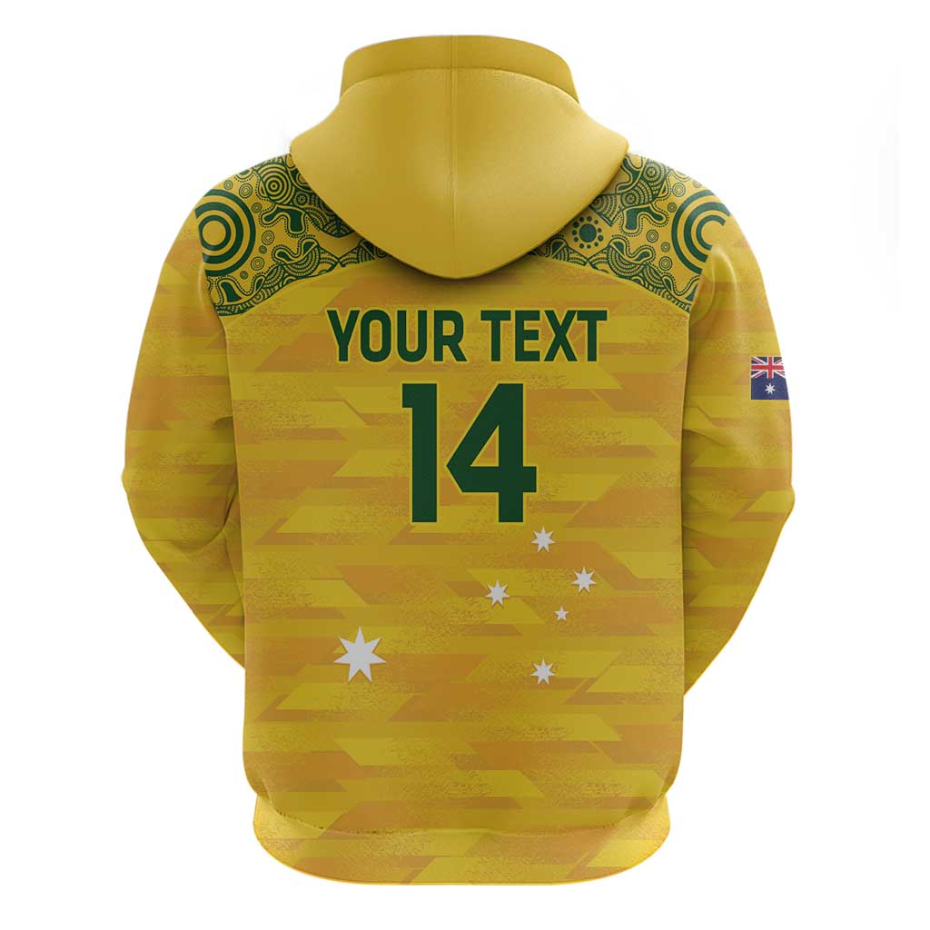 Custom Australia Matildas Hoodie National Color Indigenous Art