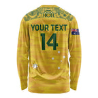 Custom Australia Matildas Long Sleeve Shirt National Color Indigenous Art