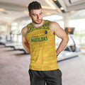 Custom Australia Matildas Men Tank Top National Color Indigenous Art