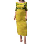 Custom Australia Matildas Puletasi National Color Indigenous Art