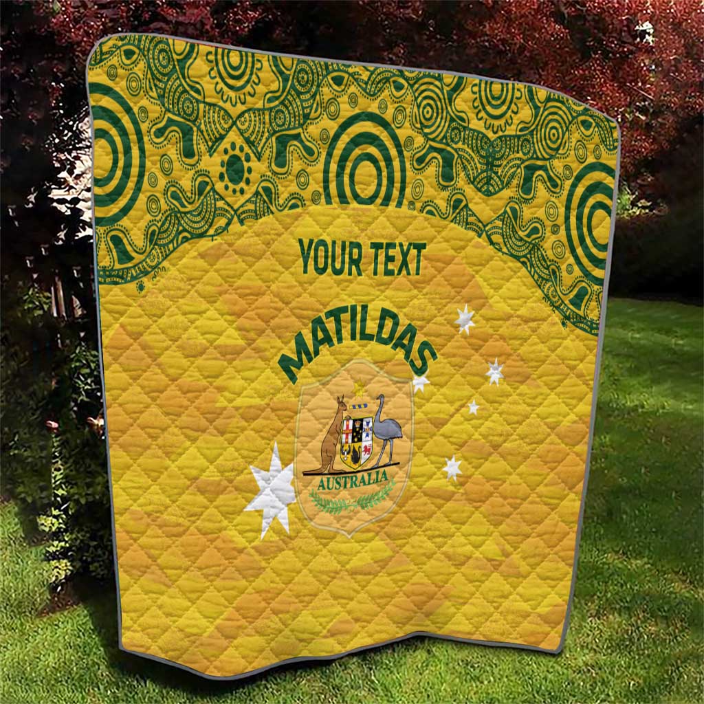 Custom Australia Matildas Quilt National Color Indigenous Art