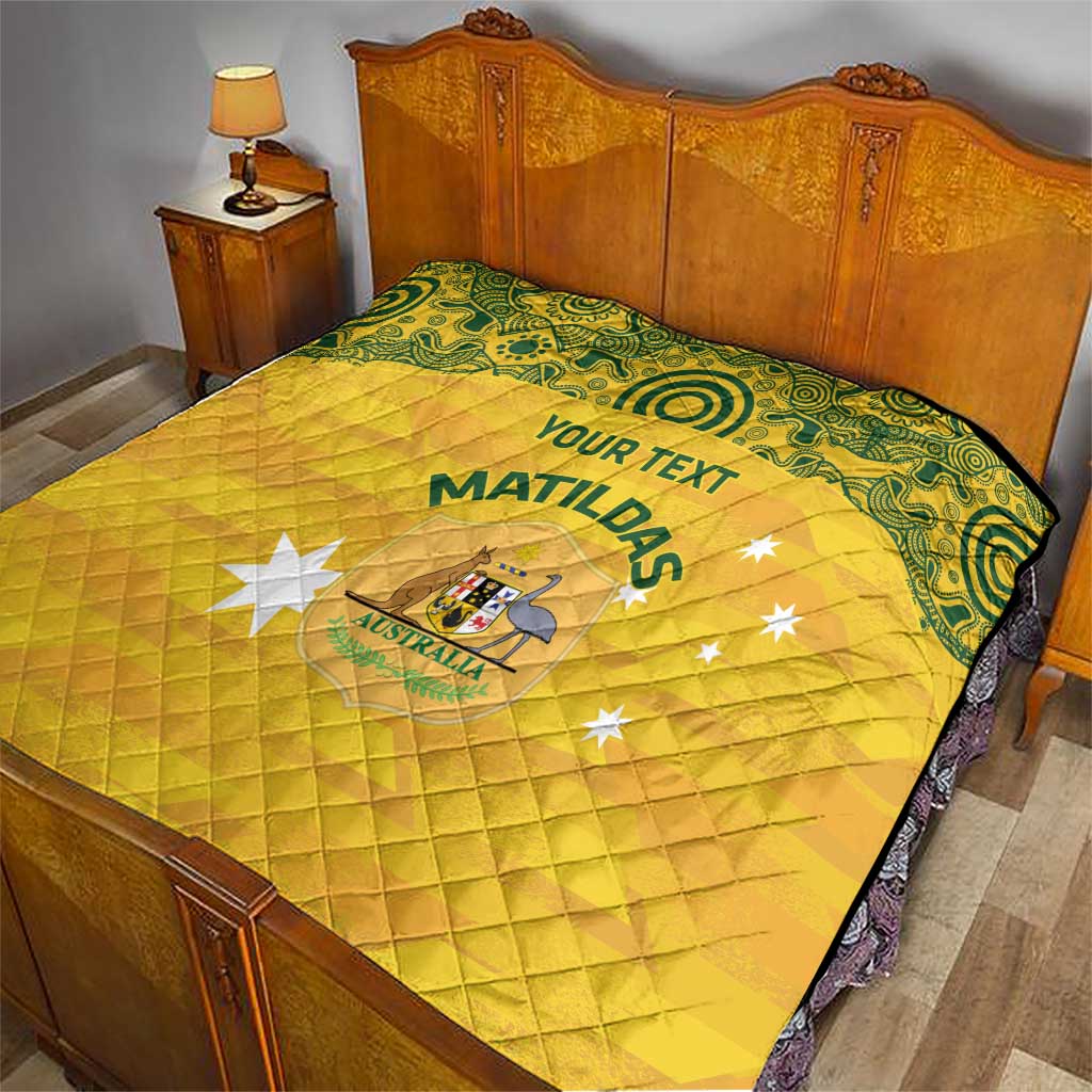 Custom Australia Matildas Quilt National Color Indigenous Art