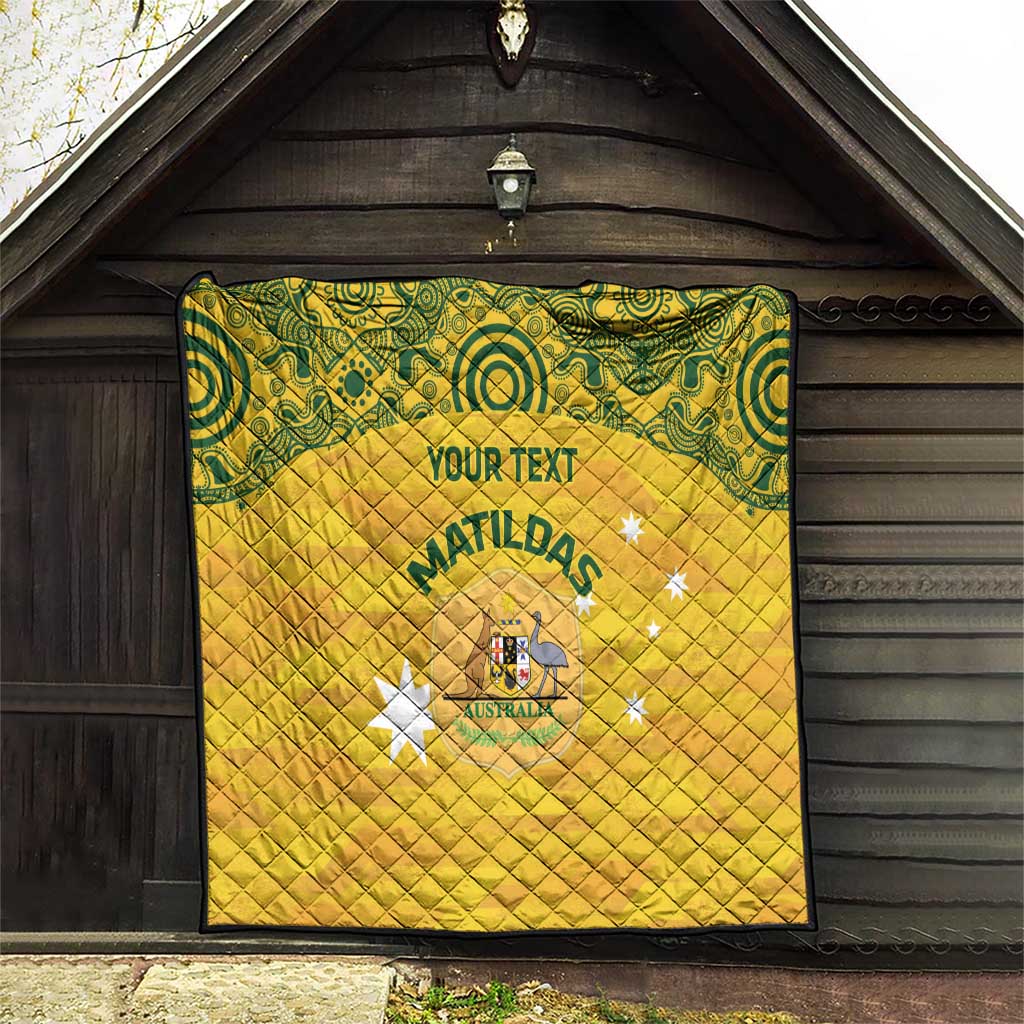 Custom Australia Matildas Quilt National Color Indigenous Art