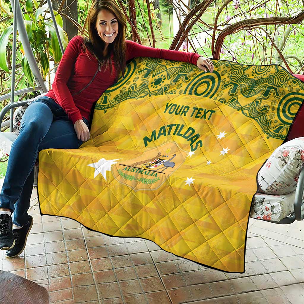 Custom Australia Matildas Quilt National Color Indigenous Art