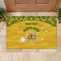 Custom Australia Matildas Rubber Doormat National Color Indigenous Art