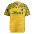 Custom Australia Matildas Rugby Jersey National Color Indigenous Art