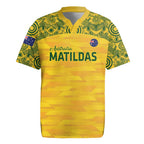 Custom Australia Matildas Rugby Jersey National Color Indigenous Art