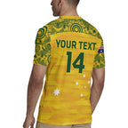 Custom Australia Matildas Rugby Jersey National Color Indigenous Art