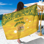 Custom Australia Matildas Sarong National Color Indigenous Art