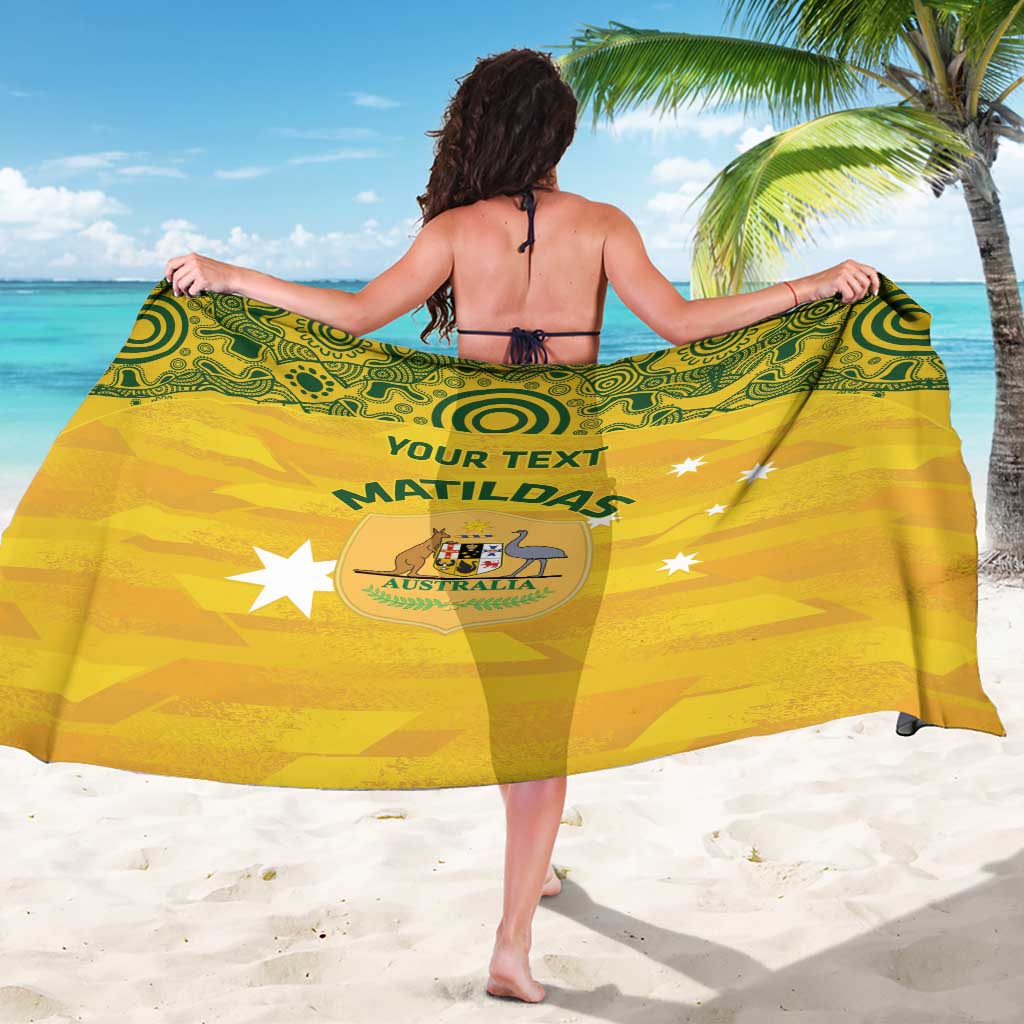 Custom Australia Matildas Sarong National Color Indigenous Art