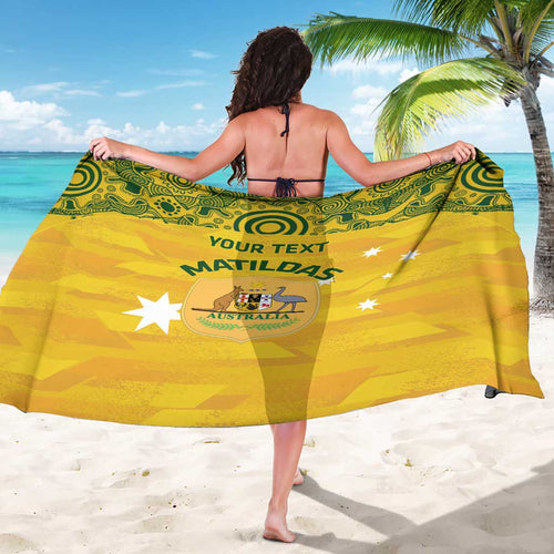 Custom Australia Matildas Sarong National Color Indigenous Art