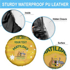 Custom Australia Matildas Spare Tire Cover National Color Indigenous Art