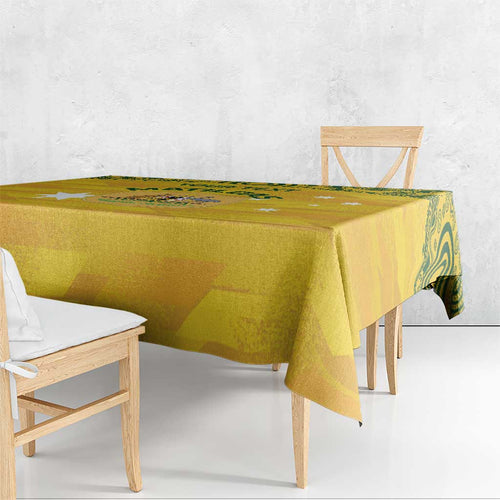 Custom Australia Matildas Tablecloth National Color Indigenous Art
