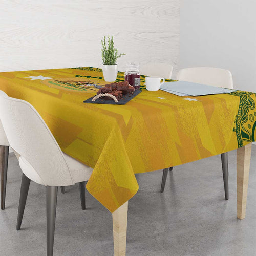 Custom Australia Matildas Tablecloth National Color Indigenous Art