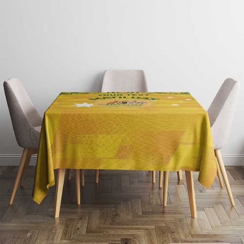 Custom Australia Matildas Tablecloth National Color Indigenous Art