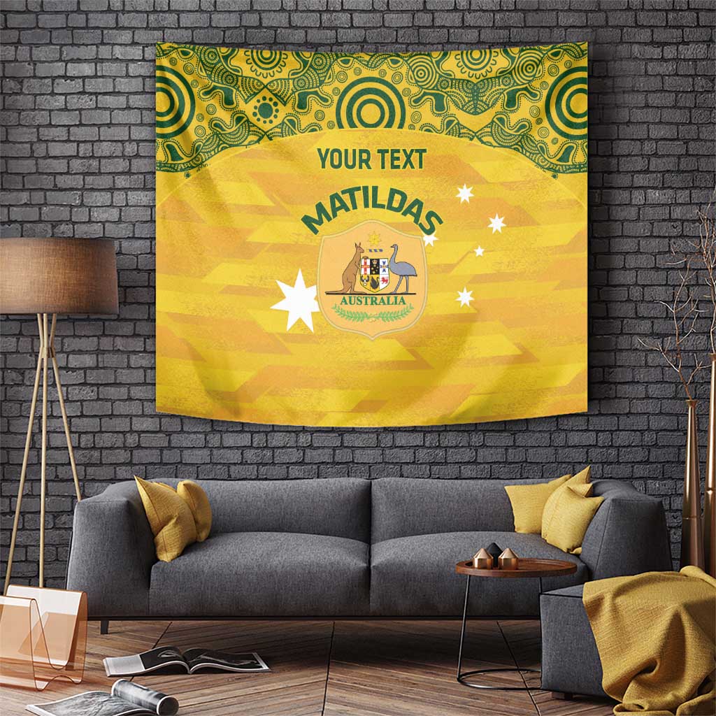 Custom Australia Matildas Tapestry National Color Indigenous Art