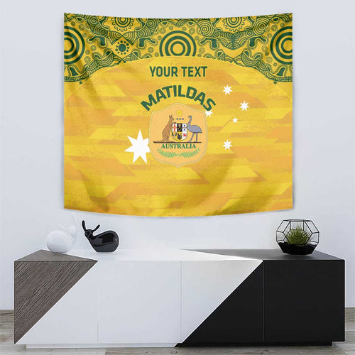 Custom Australia Matildas Tapestry National Color Indigenous Art