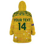 Custom Australia Matildas Wearable Blanket Hoodie National Color Indigenous Art