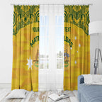 Custom Australia Matildas Window Curtain National Color Indigenous Art