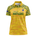 Custom Australia Matildas Women Polo Shirt National Color Indigenous Art