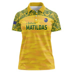 Custom Australia Matildas Women Polo Shirt National Color Indigenous Art