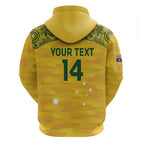 Custom Australia Matildas Zip Hoodie National Color Indigenous Art