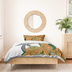 Custom Fiji And Australia Rugby Bedding Set Fijian Palm Tree Mix Aussie Kangaroo