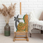 Custom Fiji And Australia Rugby Canvas Wall Art Fijian Palm Tree Mix Aussie Kangaroo