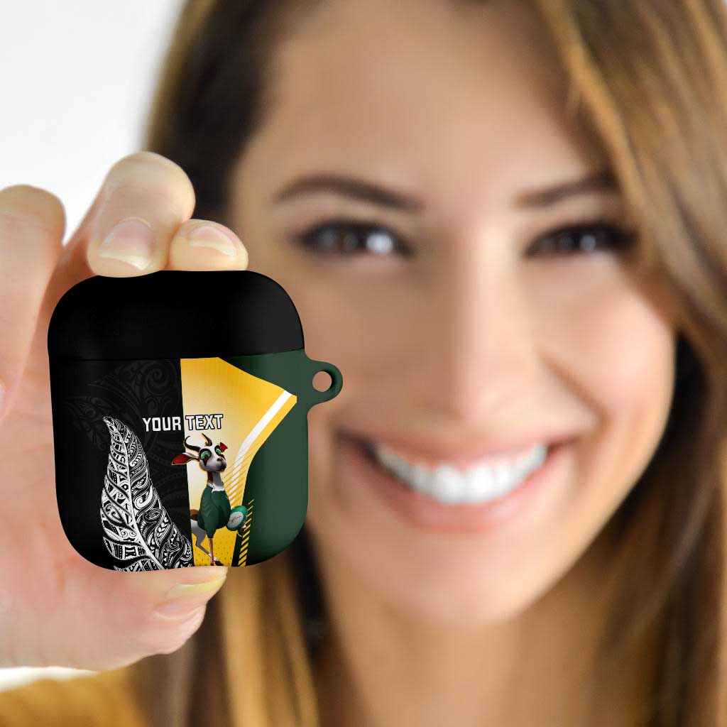 New Zealand and South Africa Rugby Custom AirPods Case Maori Silver Fern Springbok Together - Aussie Hoodie