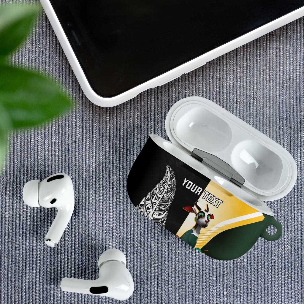 New Zealand and South Africa Rugby Custom AirPods Case Maori Silver Fern Springbok Together - Aussie Hoodie