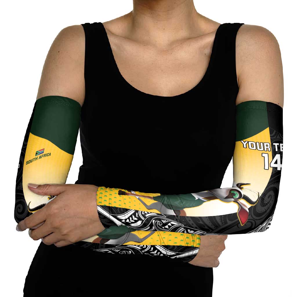 New Zealand and South Africa Rugby Custom Arm Sleeves Maori Silver Fern Springbok Together - Aussie Hoodie
