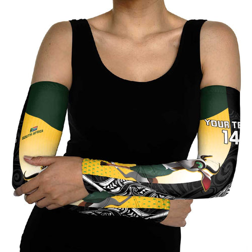 New Zealand and South Africa Rugby Custom Arm Sleeves Maori Silver Fern Springbok Together - Aussie Hoodie