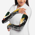 New Zealand and South Africa Rugby Custom Arm Sleeves Maori Silver Fern Springbok Together - Aussie Hoodie