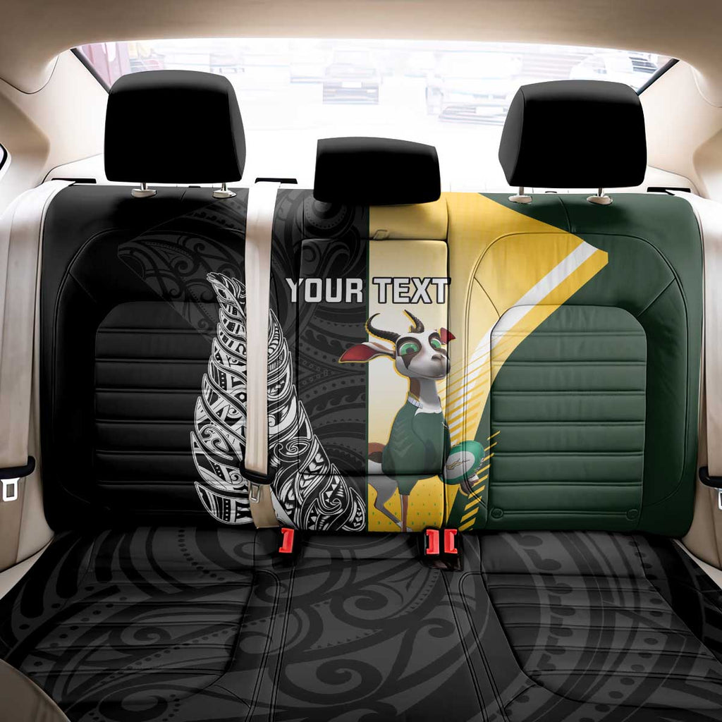 New Zealand and South Africa Rugby Custom Back Car Seat Cover Maori Silver Fern Springbok Together - Aussie Hoodie