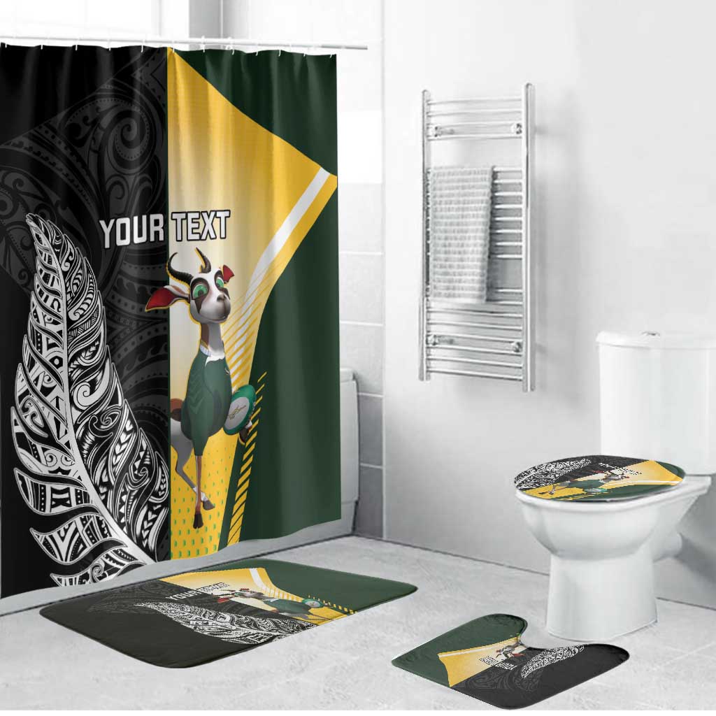New Zealand and South Africa Rugby Custom Bathroom Set Maori Silver Fern Springbok Together - Aussie Hoodie