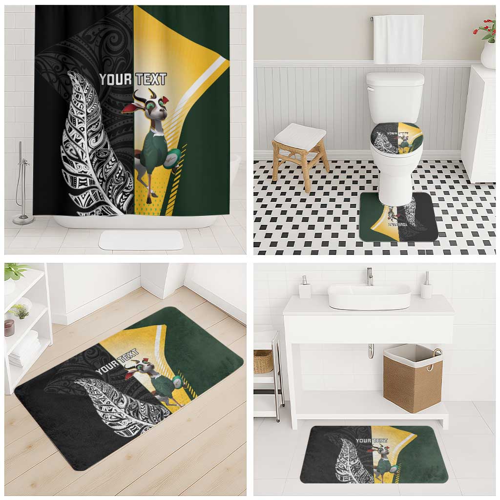 New Zealand and South Africa Rugby Custom Bathroom Set Maori Silver Fern Springbok Together - Aussie Hoodie