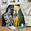 New Zealand and South Africa Rugby Custom Blanket Maori Silver Fern Springbok Together - Aussie Hoodie