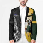 New Zealand and South Africa Rugby Custom Blazer Maori Silver Fern Springbok Together - Aussie Hoodie