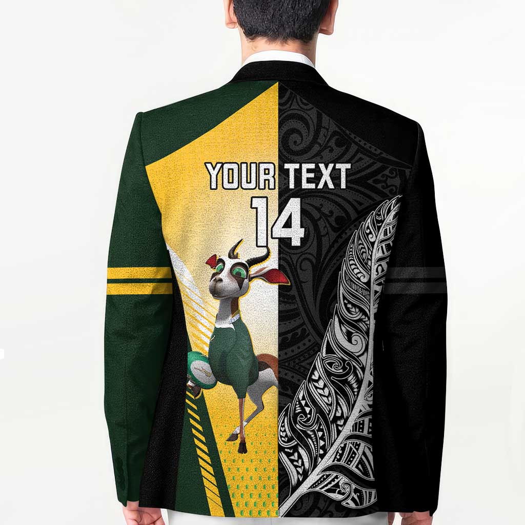 New Zealand and South Africa Rugby Custom Blazer Maori Silver Fern Springbok Together - Aussie Hoodie