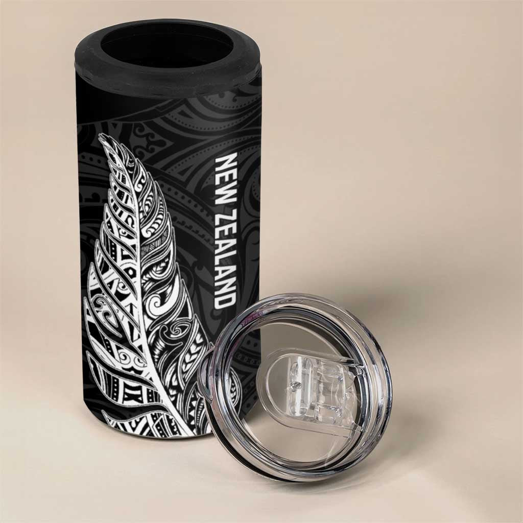 New Zealand and South Africa Rugby 4 in 1 Can Cooler Tumbler Maori Silver Fern Springbok Together - Aussie Hoodie