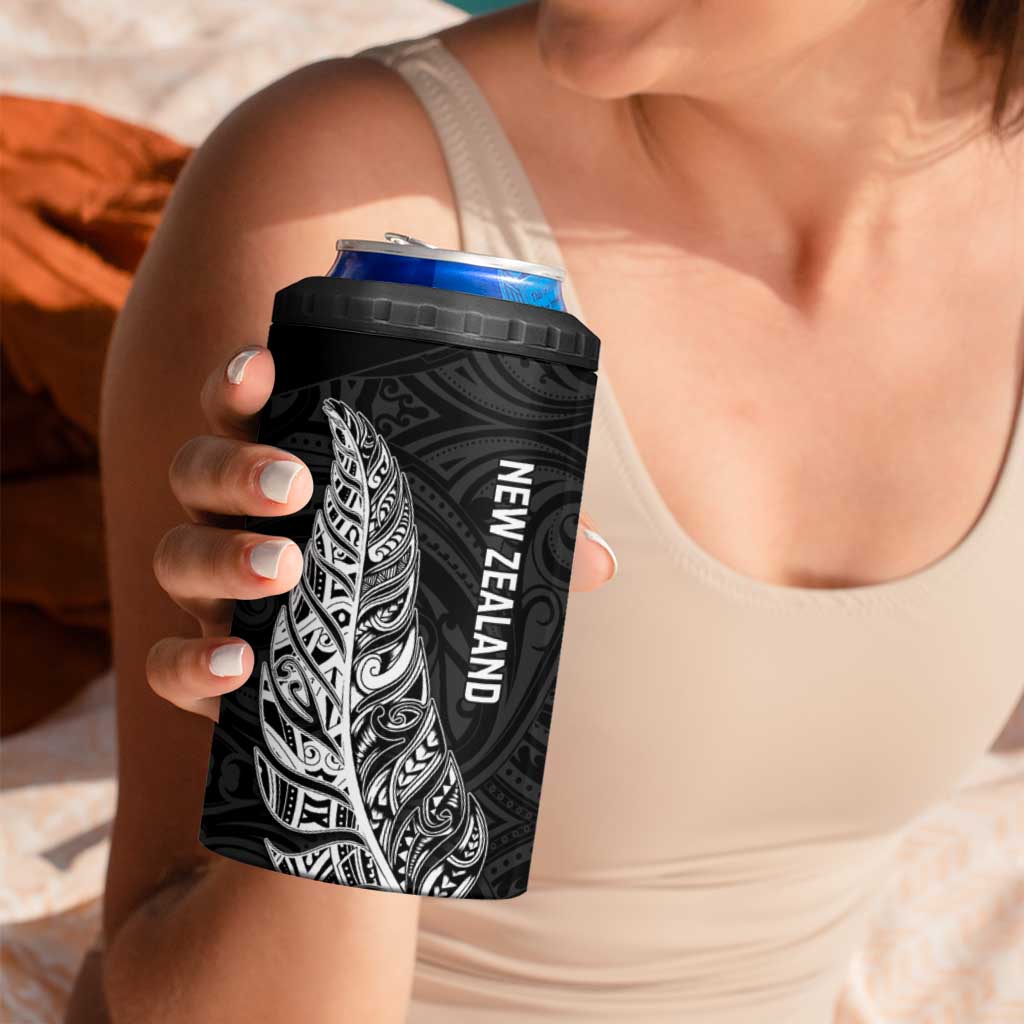 New Zealand and South Africa Rugby 4 in 1 Can Cooler Tumbler Maori Silver Fern Springbok Together - Aussie Hoodie