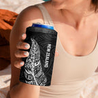 New Zealand and South Africa Rugby 4 in 1 Can Cooler Tumbler Maori Silver Fern Springbok Together - Aussie Hoodie