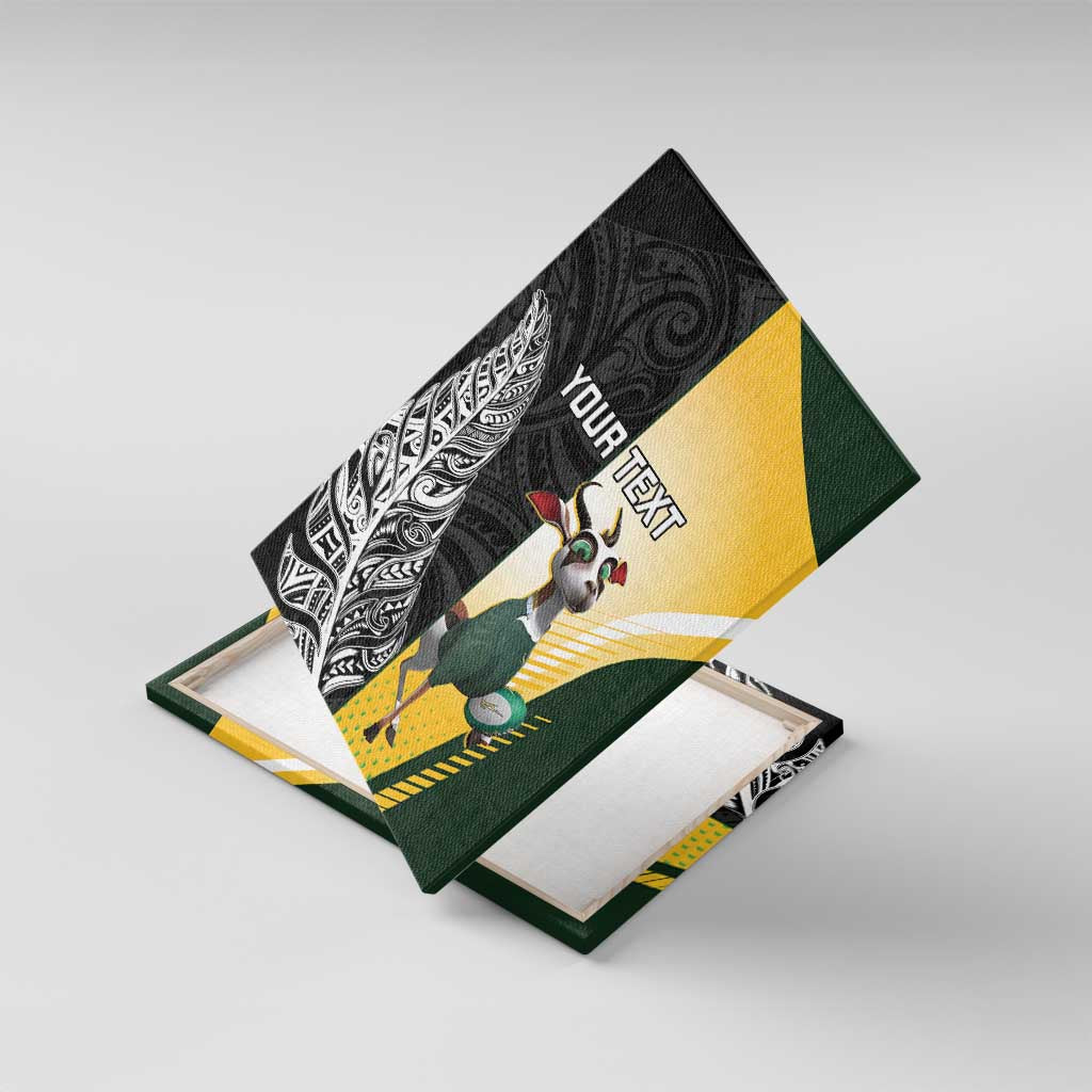 New Zealand and South Africa Rugby Custom Canvas Wall Art Maori Silver Fern Springbok Together - Aussie Hoodie