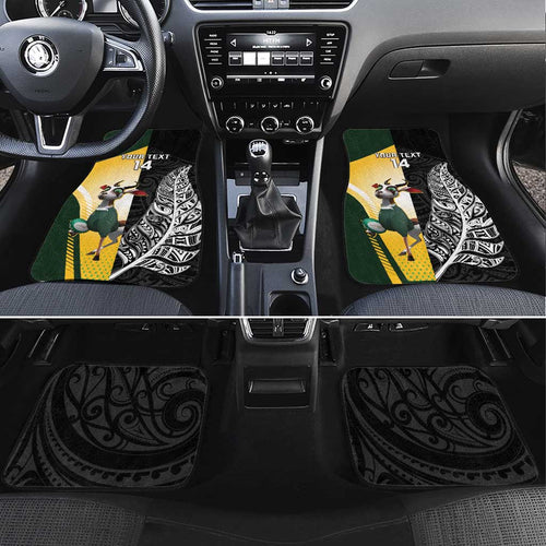 New Zealand and South Africa Rugby Custom Car Mats Maori Silver Fern Springbok Together - Aussie Hoodie
