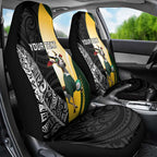 New Zealand and South Africa Rugby Custom Car Seat Cover Maori Silver Fern Springbok Together - Aussie Hoodie