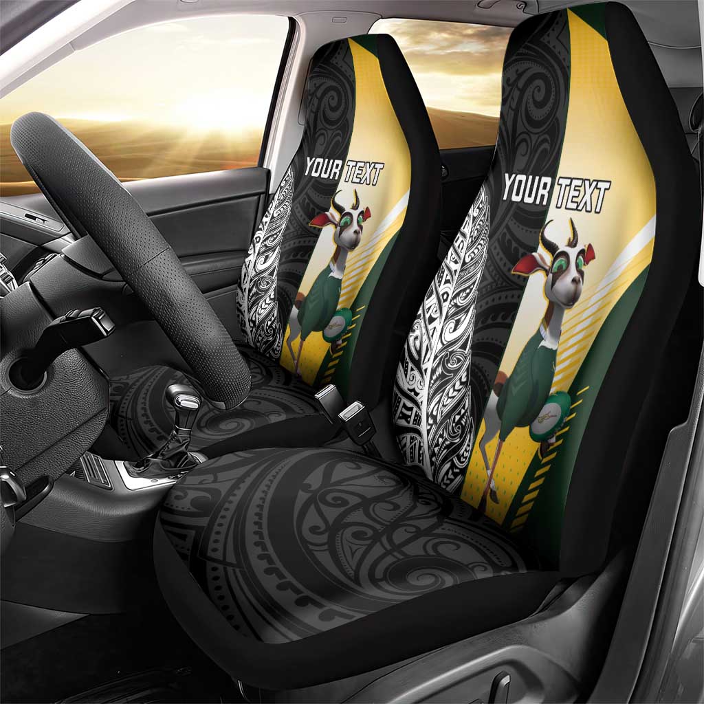 New Zealand and South Africa Rugby Custom Car Seat Cover Maori Silver Fern Springbok Together - Aussie Hoodie