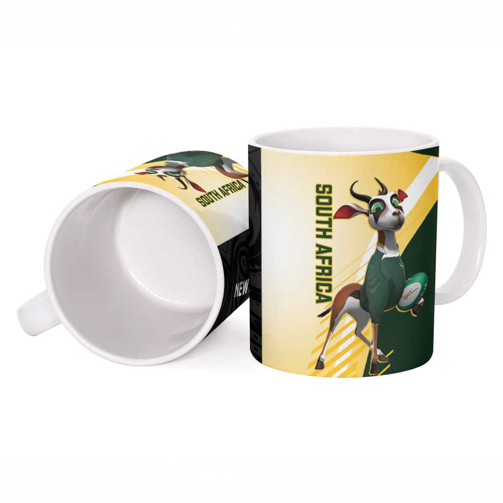 New Zealand and South Africa Rugby Ceramic Mug Maori Silver Fern Springbok Together - Aussie Hoodie
