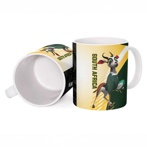 New Zealand and South Africa Rugby Ceramic Mug Maori Silver Fern Springbok Together - Aussie Hoodie