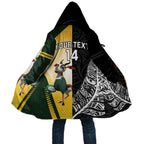 New Zealand and South Africa Rugby Custom Cloak Maori Silver Fern Springbok Together - Aussie Hoodie