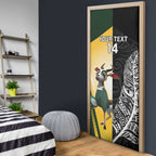 New Zealand and South Africa Rugby Custom Door Cover Maori Silver Fern Springbok Together - Aussie Hoodie